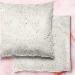 ArtzFolio White & Brown 5 Pieces Abstract Printed Velvet Square Cushion Covers-22