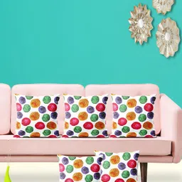 ArtzFolio Green & Red 5Pcs Abstract  Square Cushion Covers-image-35