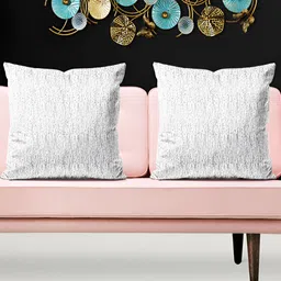 ArtzFolio White 5 Pieces Printed Velvet Square Cushion Covers-image-88