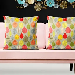 ArtzFolio Green 5 Pcs Velvet Square Cushion Covers-15