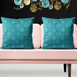 ArtzFolio Green 5 Pcs Velvet Square Cushion Covers-image-84