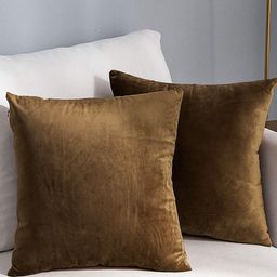 AEROHAVEN Brown 2 Pcs Reversible Square Cushion Covers-image-81