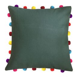 Lushomes Green Solid Square Cushion Covers-image-69
