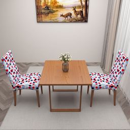 DREAM CARE Blue & White 2 Pieces Checked Seat Square Cushion Covers-image-103