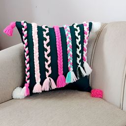 THROWPILLOW Blue Embroidered Square Cushion Covers-image-106