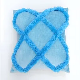 THROWPILLOW Turquoise Blue Embellished Square Cushion Covers-image-43
