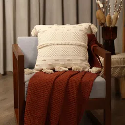 SASHAA WORLD Self Design 100% Cotton Cushion Cover ( 45x45 cm )-18