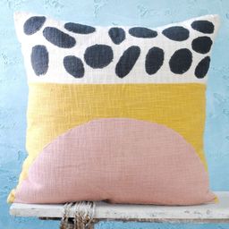 Art Avenue White & Black Geometric Cotton Square Cushion Cover-image-49