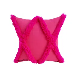 THROWPILLOW Fuchsia Square Textured Cushion Cover-2