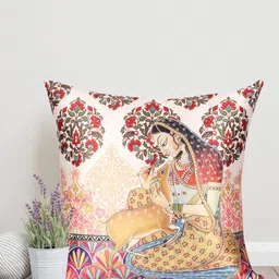Sivya Multicoloured Mughal 2.o Ethnic Motifs Square Cushion Cover-30