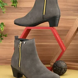 El Paso Women Block Heeled Mid-Top Regular Boots-31