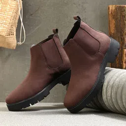 El Paso Women Faux Leather Chelsea Boots-picture-26