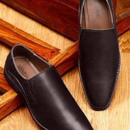LOUIS STITCH Men Perforated Premium Leather Formal Slip On Shoes-image-89