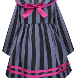 A T U N Grey & Black Striped Dress-picture-29