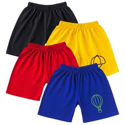 BAESD Kids Pack Of 4 Low-Rise Cotton Sports Shorts-24