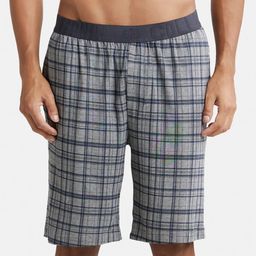 Jockey Men Checked Mid-Rise Shorts-image-50