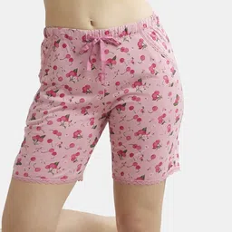 Jockey Women Floral Printed Mid Rise Shorts-image-11