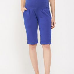 Clovia Women Chic Cotton Basic Maternity Shorts-image-50