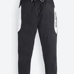 Todd N Teen Boys Grey Solid Slim-Fit Joggers-image-58