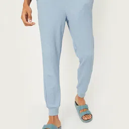 max Men Waffle Patterned Knit Joggers Lounge Pants-image-18