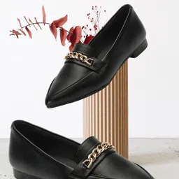 ELLE Women Embellished Pointed Toe Lightweight Loafers-46