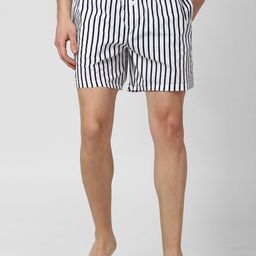 Peter England Men White Striped Boxers-image-130