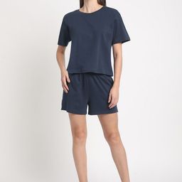 Bene Kleed Round Neck Pure Cotton T-Shirt & Shorts-image-39