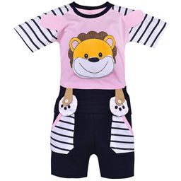 Wish Karo Boys Pink & Black Printed T-shirt with Shorts-picture-19