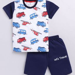 Todd N Teen Boys Printed Pure Cotton T-shirt With Shorts-28