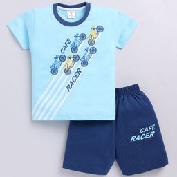 Todd N Teen Boys Printed Pure Cotton T-shirt With Shorts-image-66
