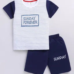 Todd N Teen Boys Printed Pure Cotton T-shirt With Shorts-image-46