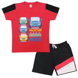 Clothe Funn Boys Printed Pure Cotton T-shirt With Shorts-image-94