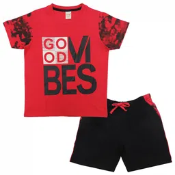 Clothe Funn Boys Printed T-shirt with Shorts-image-49