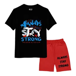 Silver Fang Boys Printed T-shirt with Shorts-image-46