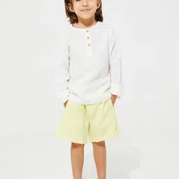 Cherry Crumble Boys White & Yellow T-shirt with Shorts-image-96