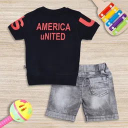 BAESD Boys Printed Pure Cotton T-shirt with Shorts-image-97