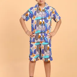 Ninos Dreams Boys Printed Shirt with Shorts-10