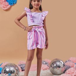 pspeaches Girls Striped Top With Shorts-image-6