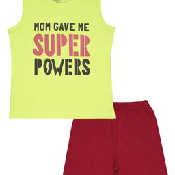 Bodycare Kids Boys Typography Printed Pure Cotton T-shirt With Shorts-image-98