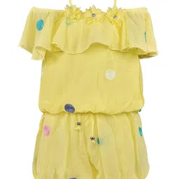 Wish Karo Girls Yellow & Green Printed Top with Shorts-picture-31