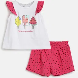 Chicco Girls Conversational Printed Top With Shorts-image-6