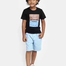 V-Mart Boys Printed Pure Cotton T-shirt With Shorts-image-37