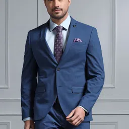 Blackberrys Self-Design Slim-Fit Single-Breasted 2-Piece Formal Suit-image-61
