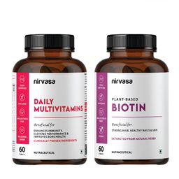 Nirvasa Set of Daily Multivitamins & Plant Based Biotin - 60 Tablets-41