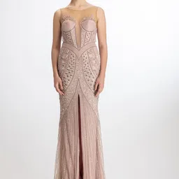 BHAWNA RAO Embellished Net Maxi Dress-image-73