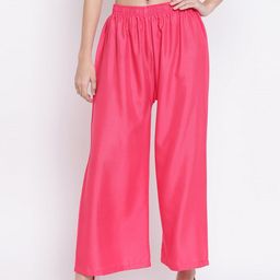 RIVI Women Slip On Wide leg Palazzos-image-26