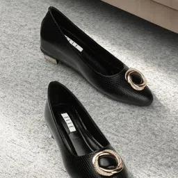 ELLE Embellished Pointed Toe Wedge Pumps-14