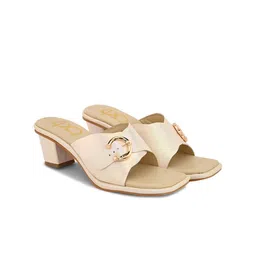 Elevato Basics Open Toe Block Heels-0
