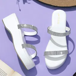 TRASE Textured Block Peep Toes image 1