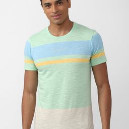 Peter England Casuals Men Striped Slim Fit T-shirt-picture-20